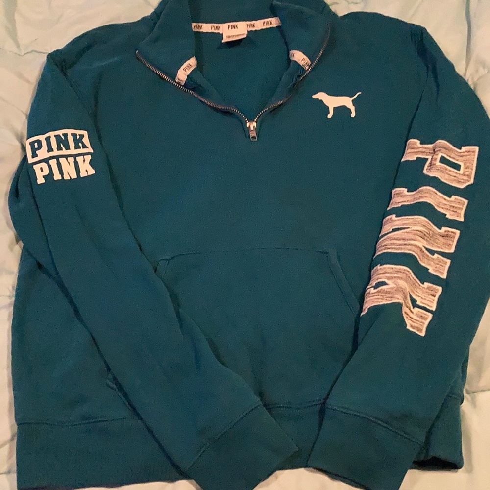 VS PINK half zip sweater